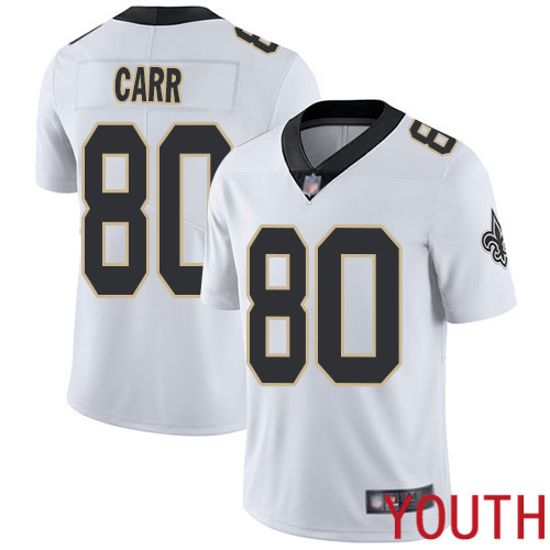 New Orleans Saints Limited White Youth Austin Carr Road Jersey NFL Football 80 Vapor Untouchable Jersey